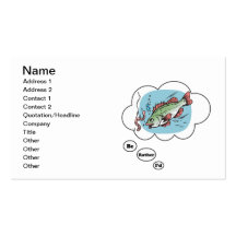 I'd rather be Fishing 5 Business Card Template