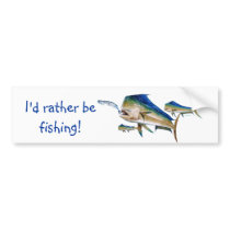 I'd rather be fishing! bumper stickers by VathauerStudio I'd rather be fishing! bumper stickers
