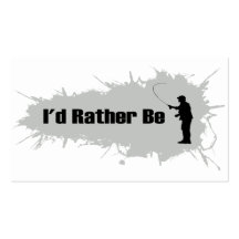 I'd Rather Be Fishing Business Card Template
