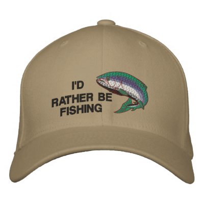I'D RATHER BE FISHING Cap Embroidered Hat by OurSouthernCharm