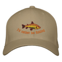 I'd Rather be Fishing Cap embroidered hats