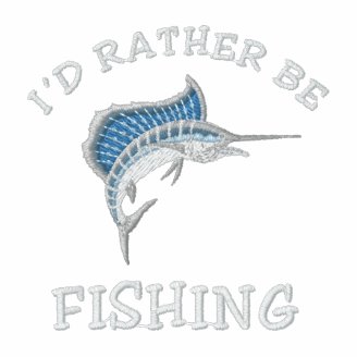 I'd rather be fishing embroidered polo shirts