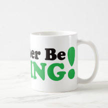 I'd Rather be Fishing - Green Coffee Mugs