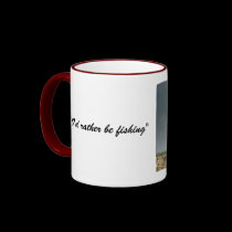 "I'd rather be fishing" mug