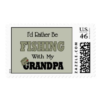 I'd Rather Be Fishing  with Grandpa Stamps