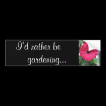 I'd rather be gardening... (Daisy) Bumper Stick bumper stickers
