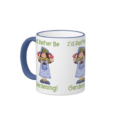 I'd Rather Be Gardening Tees and Gifts Coffee Mugs by naturetees