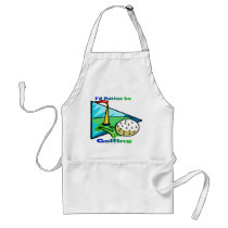 I'd Rather Be Golfing aprons by MindDesignGrafx I'd Rather Be Golfing aprons
