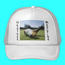 I'd RATHER BE GOLFING HAT hats