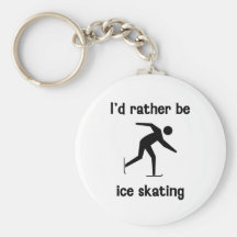 I'd rather be ice skating key chain