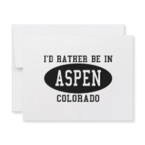 I'd Rather Be in Aspen Personalized Invitations