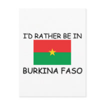 I'd rather be in Burkina Faso postcards