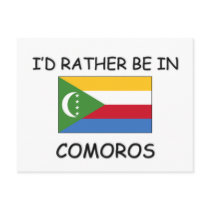 I'd rather be in Comoros postcards