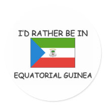 I'd rather be in Equatorial Guinea stickers by flagshirt I'd rather be in Equatorial Guinea stickers