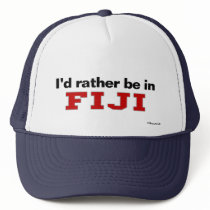 I'd Rather Be In Fiji hats