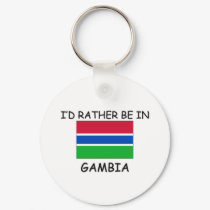 I'd rather be in Gambia keychains by flagshirt I'd rather be in Gambia keychains