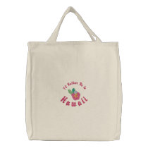 I'd Rather be in Hawaii Tote Bag embroidered bags