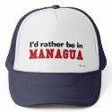 I'd Rather Be In Managua hats by Rep_Yo_City I'd Rather Be In Managua hats