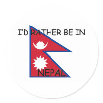 I'd rather be in Nepal stickers