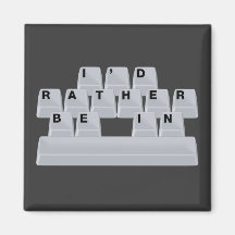 I'd Rather Be in Space Fridge Magnets