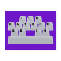 I'd Rather Be in Space postcards by FunnySillyShirts I'd Rather Be in Space postcards
