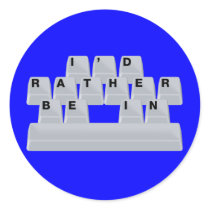 I'd Rather Be in Space stickers by FunnySillyShirts I'd Rather Be in Space stickers