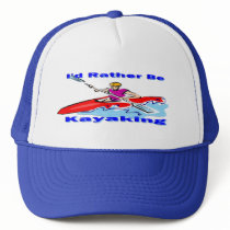 I'd Rather Be Kayaking 1 hats by MindDesignGrafx I'd Rather Be Kayaking 1 hats