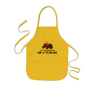 I'd Rather Be On A Tractor apron