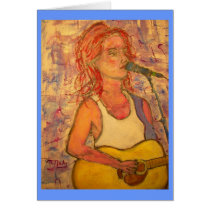 i'd rather be playing acoustic girl greeting cards