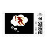 I'd rather be playing Baseball 6 Postage Stamps