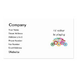 I'd rather be playing bingo business card templates