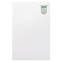 I'd rather be playing bingo (card) personalized stationery