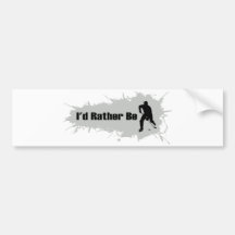 I'd Rather Be Playing Hockey Bumper Stickers