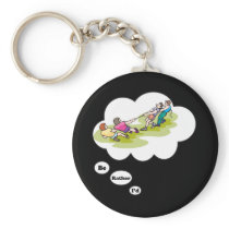 I'd rather be playing Tug of War 2 Keychain
