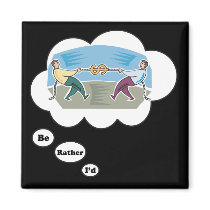 I'd rather be playing Tug of War 3 Refrigerator Magnet