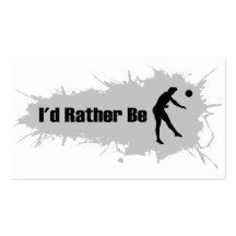 I'd Rather Be Playing Volleyball (Male) Business Card