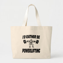 I'd Rather Be Powerlifting Weightlifting Canvas Bag