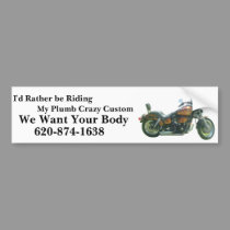 I'd Rather Be Riding bumper stickers