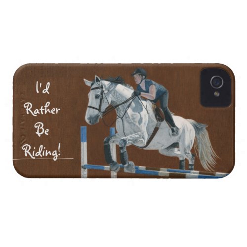 I'd Rather Be Riding! Equestrian iPhone 4/4S Case Iphone 4 Covers