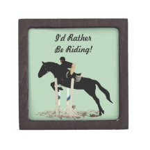 I'd Rather Be Riding! Horse Premium Keepsake Box