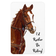 I'd Rather Be Riding! Horse Premium Magnet