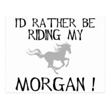 I'd Rather Be Riding My Morgan Post Card