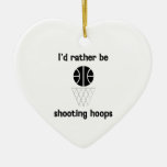 I'd rather be shooting hoops christmas tree ornaments