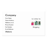 I'd rather be shopping business card