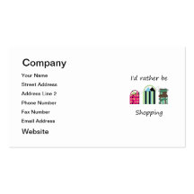 I'd rather be shopping business card