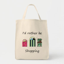 I'd rather be shopping tote bag