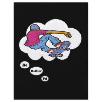I'd rather be Skate Boarding 5 Personalized Flyer