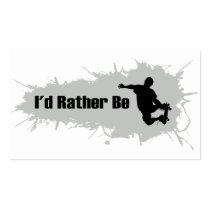 I'd Rather Be Skateboarding Business Card Template