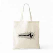 I'd Rather Be Snowboarding Canvas Bag