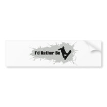I'd Rather Be Snowboarding Bumper Sticker